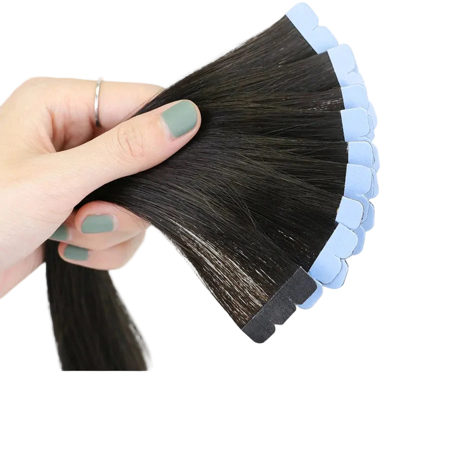 Mini Tape In Human Hair Extensions Invisible