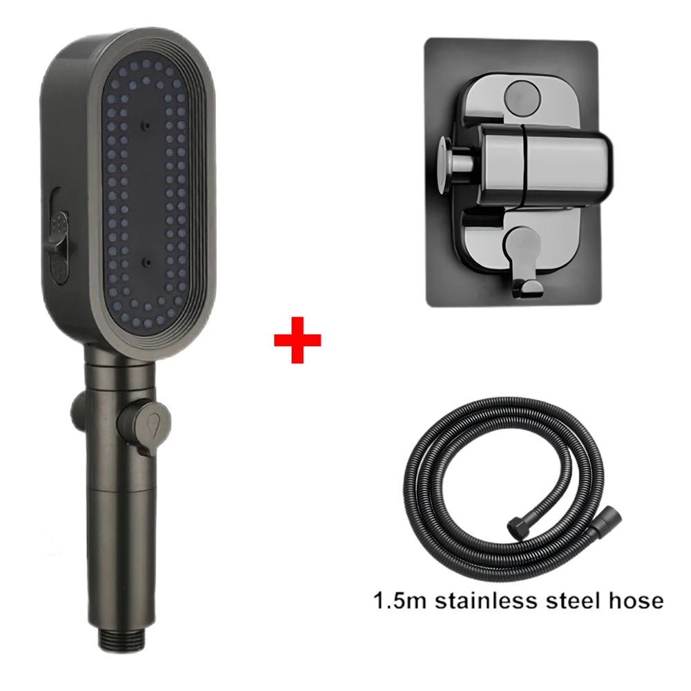 3 Modes Powerful Shower Head Anti-clogging and Easy To Clean Anti Anti-limescale Shower Head Handheld Flexible Bath  Shower Head TAVEN System LLC