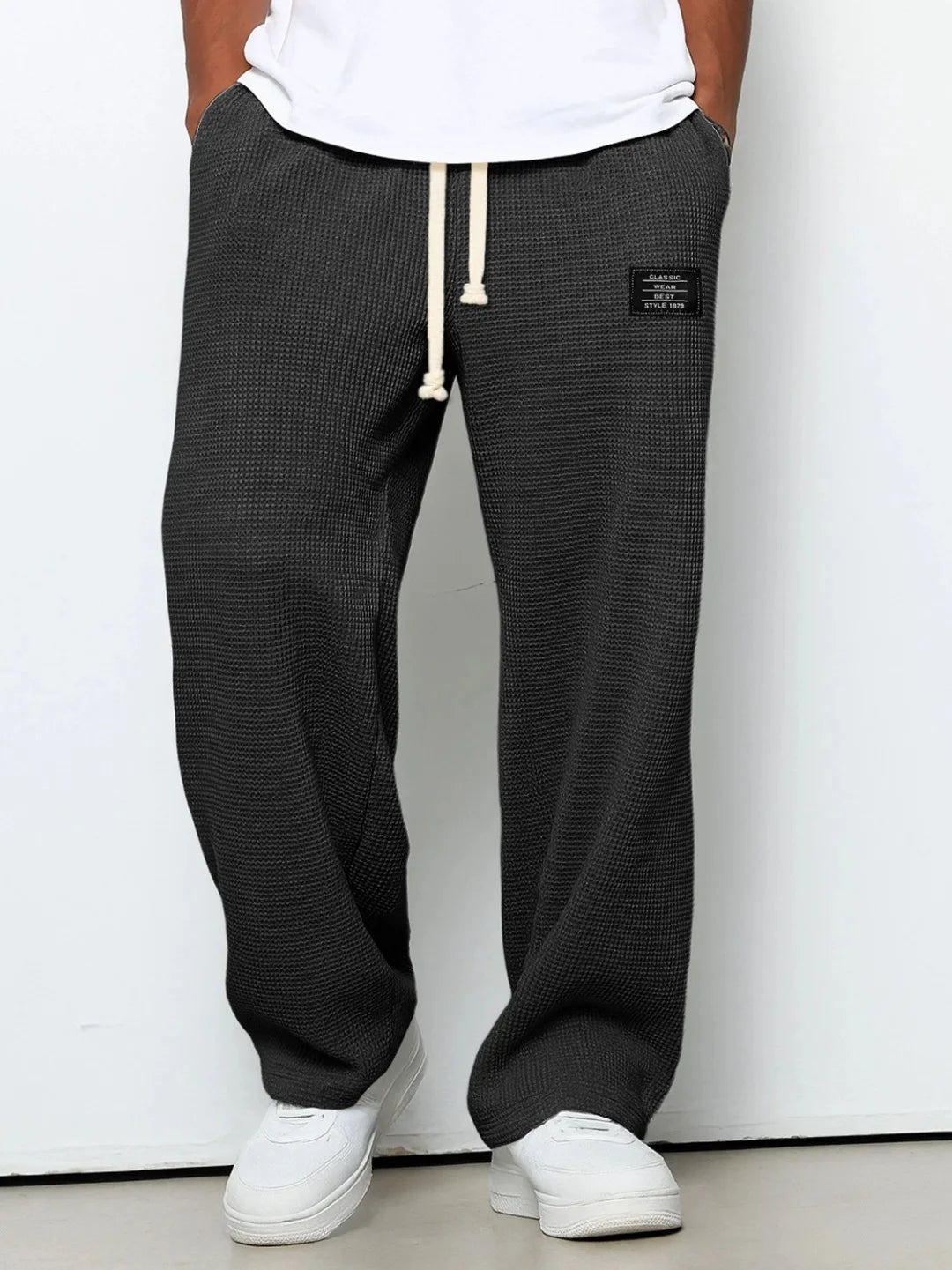 Men Straight Leg Sweatpants Elastic Waist Casual Sports Jogger TAVEN System LLC