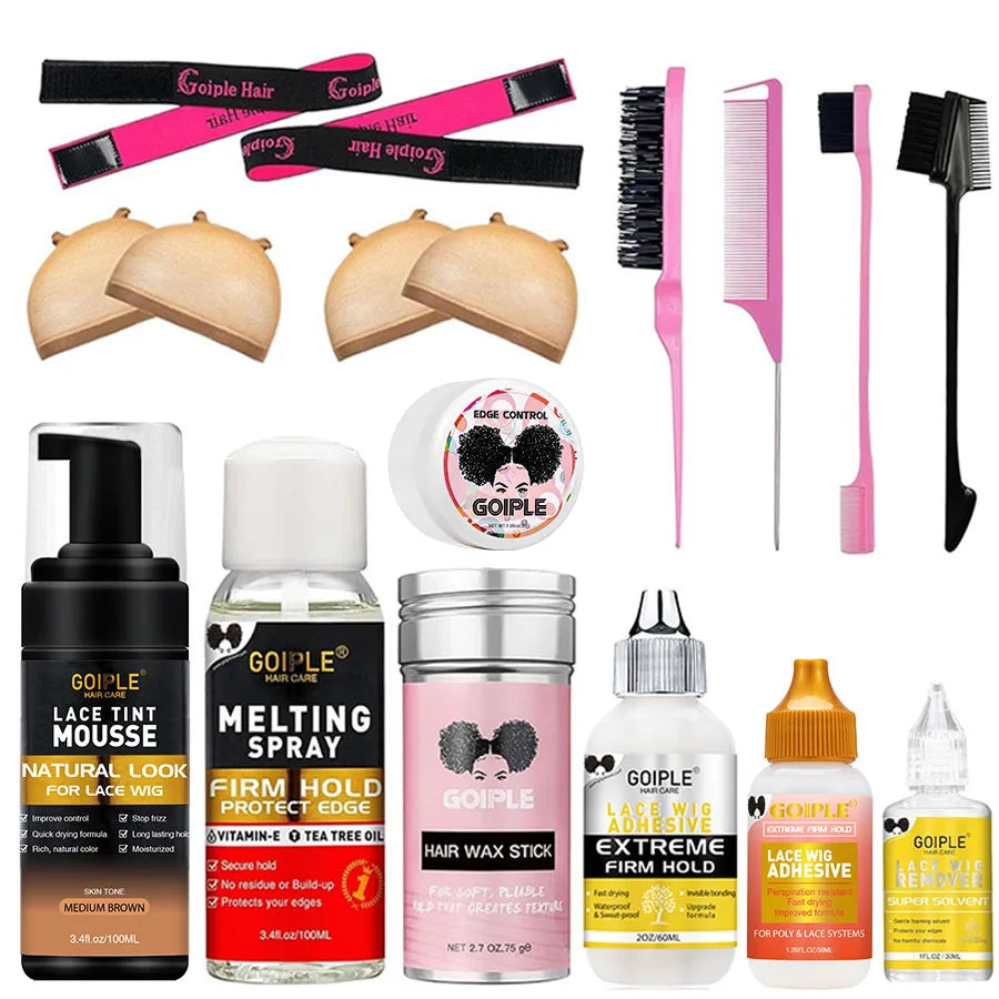 Goiple Lace Melting Spray & Tint Mousse Wig Install Kit