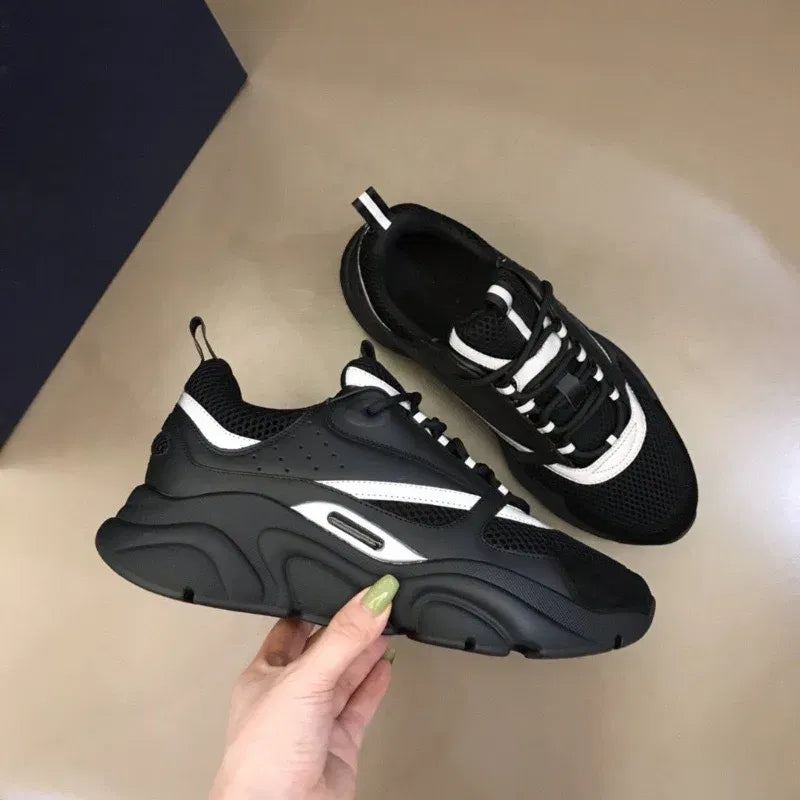 Color: Beige, Shoe Size: 37 - 2025 new B22 sports and leisure thick soled fashionable retro breathable men's and women's height increasing casual shoes NoEnName_Null