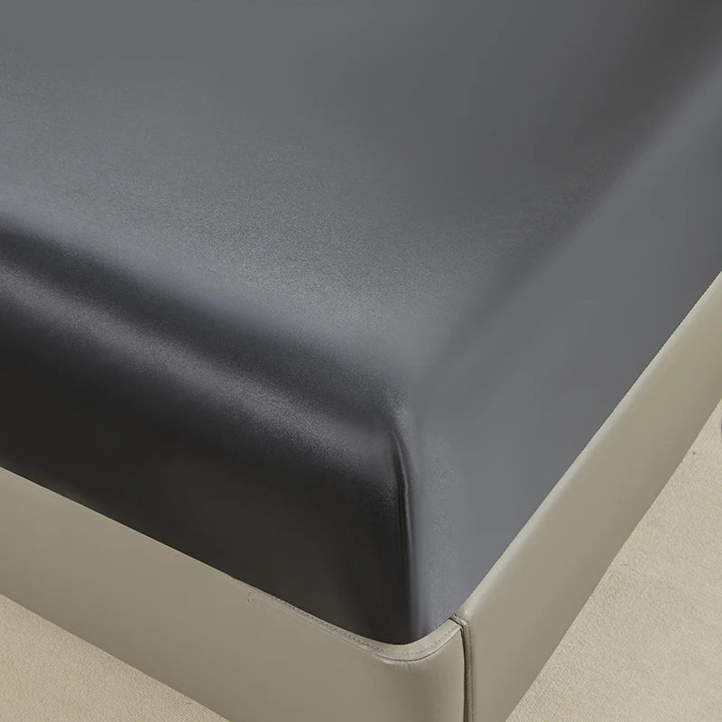 1Pc Waterproof Fitted Bed Sheet With Elastic Band Black Golden White Anti-slip Adjustable Mattress Cover (Pillowcase Need Order) TAVEN System LLC