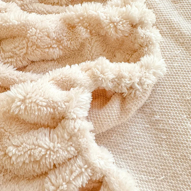 1pc Winter Warm Bed Sheet with Elastic Band Single/Queen/King Mattress Cover Thick Coral Fleece Fluffy Fitted Bed Sheets for Bed TAVEN System LLC