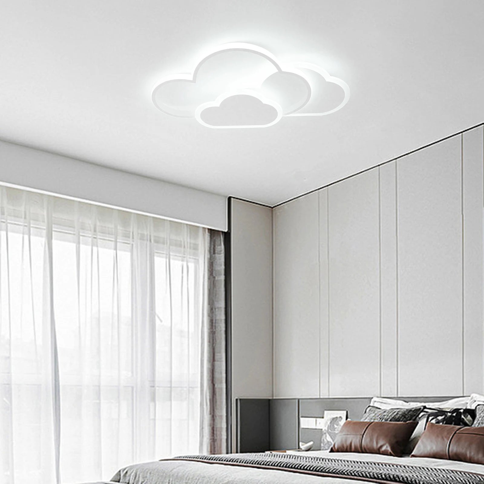 Cloud LED Ceiling Lamp 22" Modern Minimalist Lighting 52cm for Living Room Children's Room Bedroom TAVEN System LLC