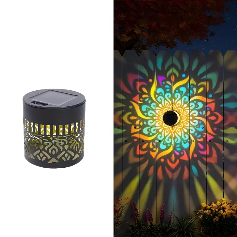 Solar sunflower projector LED wall light for outdoor garden décor
