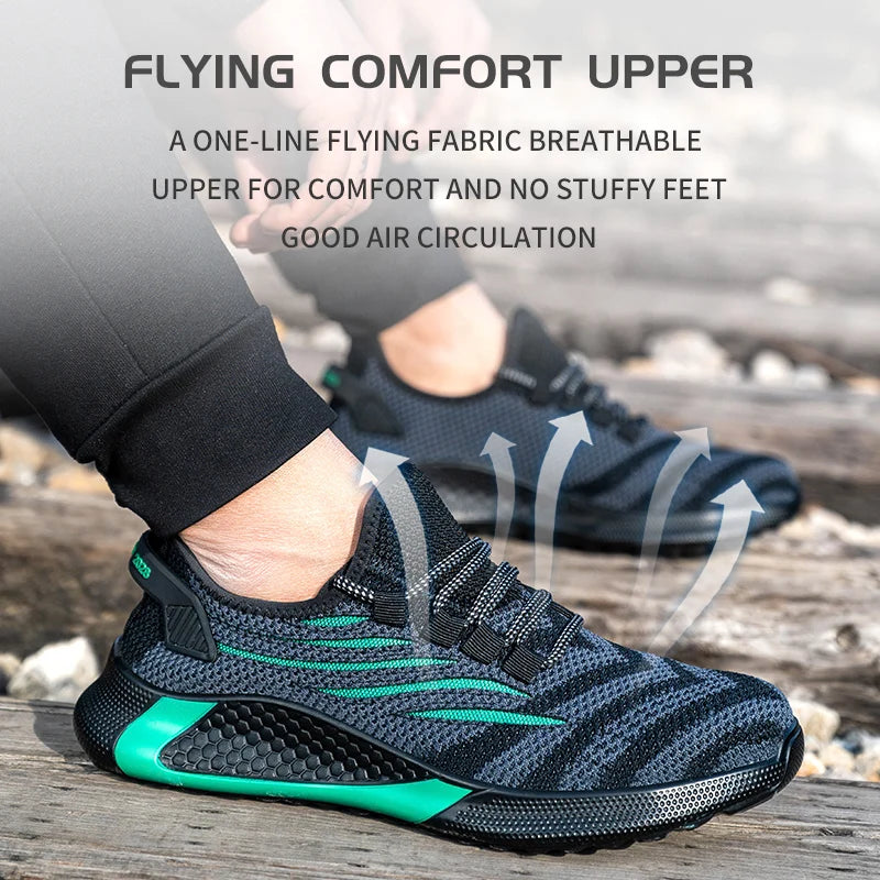 Men Work Safety Shoes Anti-puncture Working Sneakers Male Indestructible Work Shoes Men Boots Lightweight Men Shoes Safety Boots TAVEN System LLC