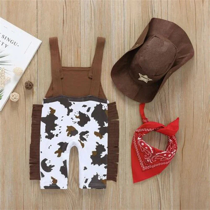Halloween Baby Cowboy Sheriff Costume with Hat and Scarf Set