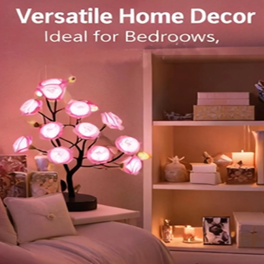 24 Colors Rose Tree Lamp, Color Changing Multicolor Rose Table Lamp with Remote, Pink Flower Lamp Girls Gift for Mother’s Day, Lighted Tabletop Tree for Christmas Valentine’s Day Wedding Decor TAVEN System LLC