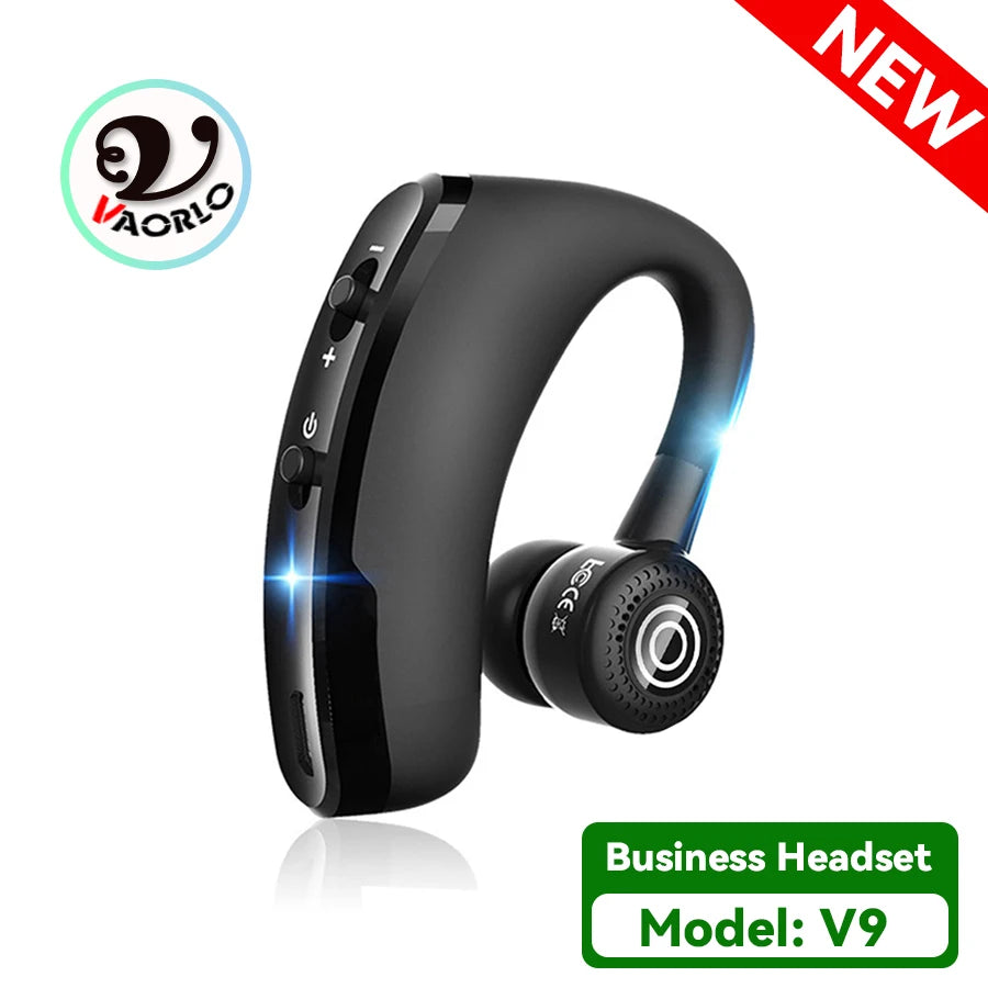 New V8 Wireless Bluetooth Single Earphone With HD Mic Stereo Headset Handsfree Call Business Headphone For Sports Driving Travel TAVEN System LLC