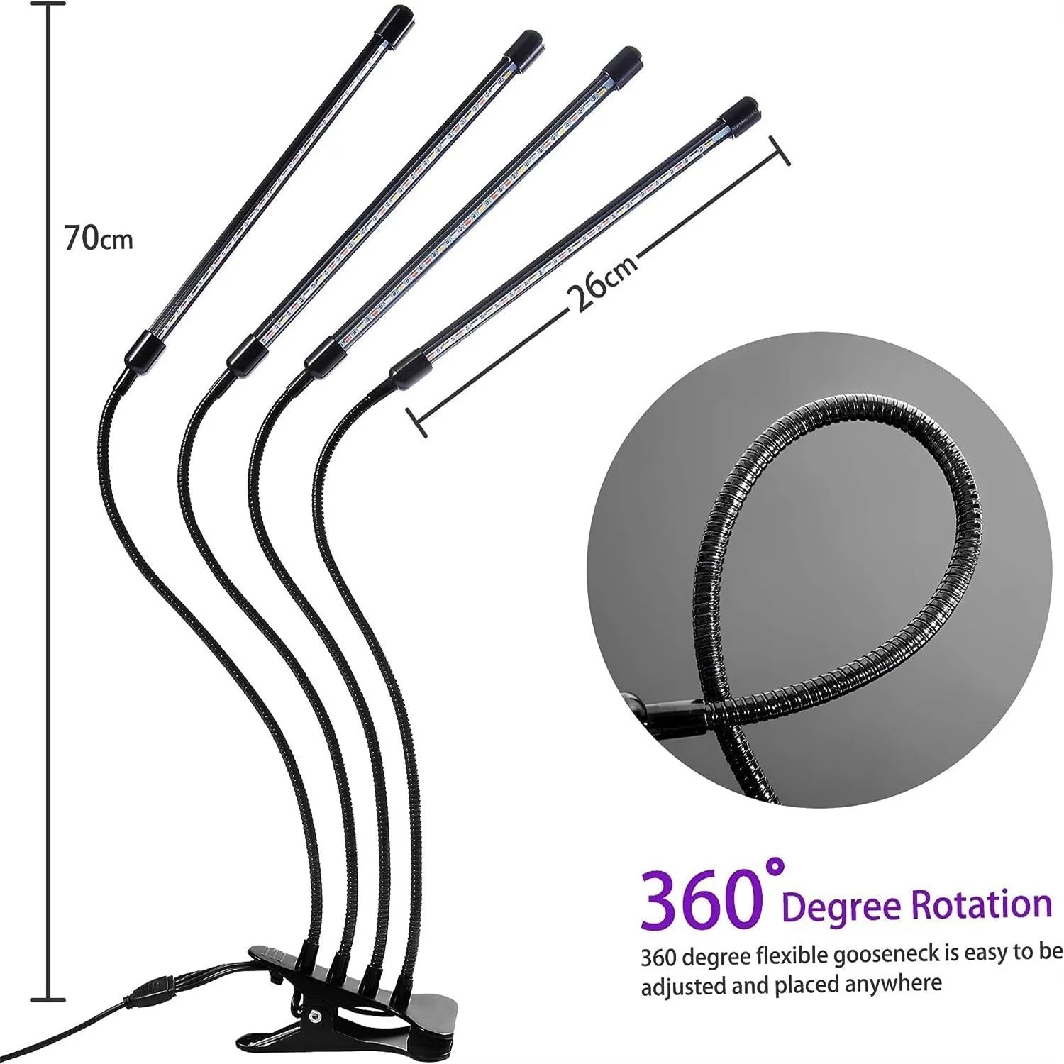 3 Colors LED USB Grow Light Phytolamp for Plants with Control Full Spectrum Fitolamp Lights Home Flower Seedling Clip Phyto Lamp TAVEN System LLC