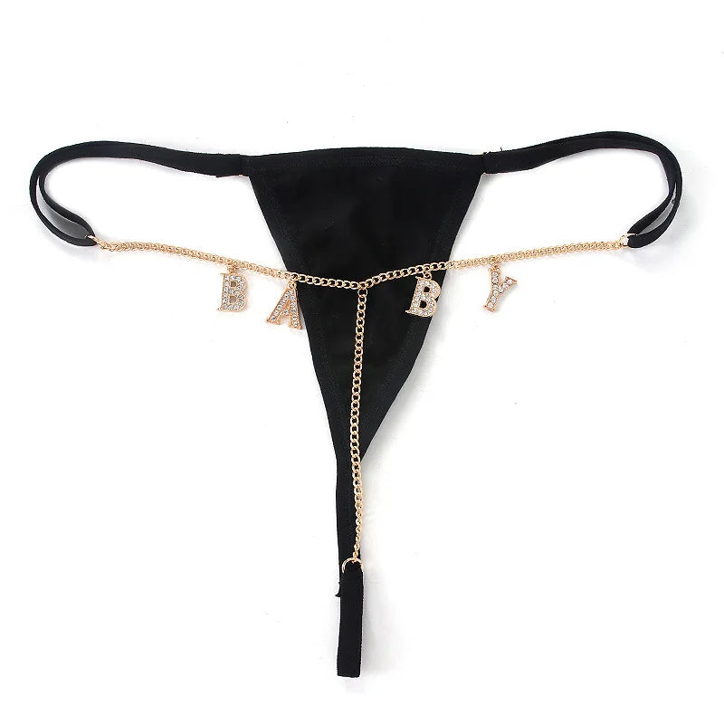 Fashion baby sexy bikini style alloy thong nightclub beach women's body chain jewelry TAVEN System LLC
