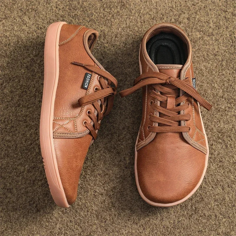 Mens Artificial Leather Wide Barefoot Shoes Unisex Plus Size Male Outdoor Minimalist Sneakers Women Zero Drop Casual Walking TAVEN System LLC