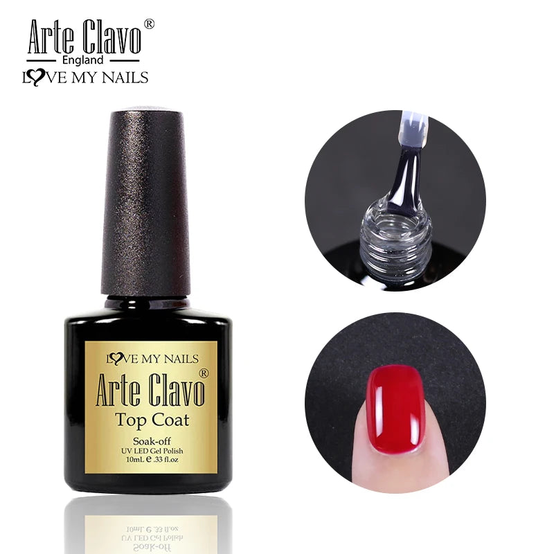 Arte Clavo 15ml Fashion Gel Nail Polish Hema TPO Free Red Colors Glitter Semi Permanent Soak Off UV LED Ultra Diamond Varnish TAVEN System LLC