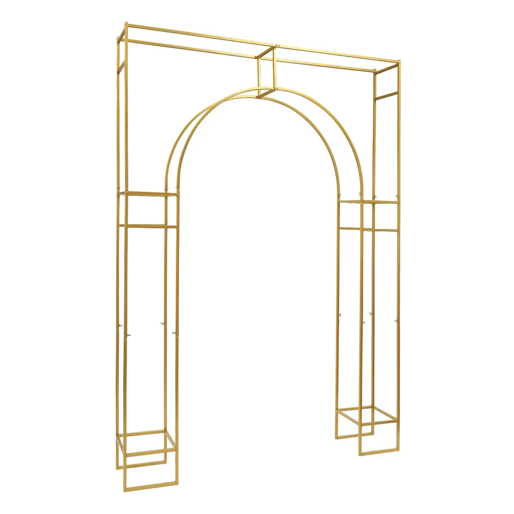 5.9x7.9inch Gold Wedding Arches for Ceremony Square Metal Balloon Arch Stand Garden Arbor Frame for Birthday Party Decoration TAVEN System LLC