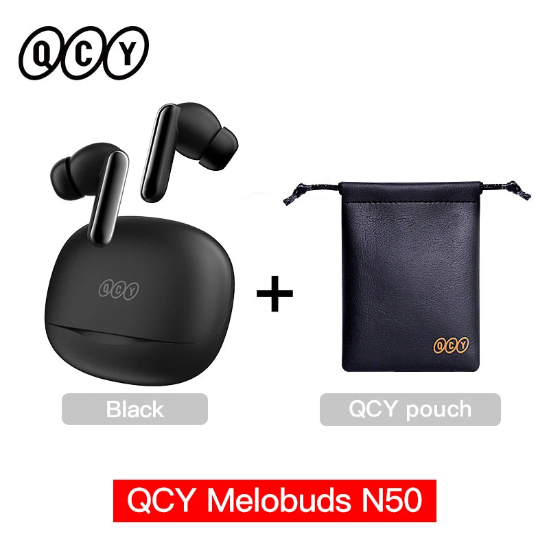 QCY Melobuds N50 ANC Bluetooth 5.4 Wireless Earphones Active Noise Cancellation 6 Mics Clear Call Earbuds Multipoint Connection TAVEN System LLC