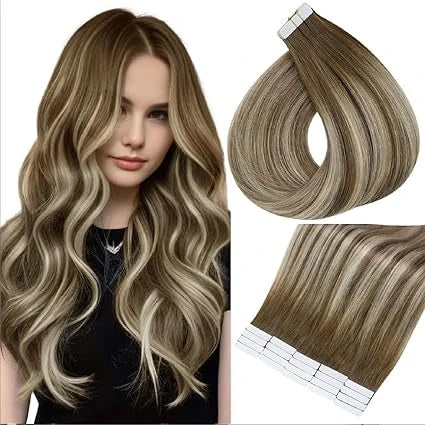 Shine Remy Straight Tape In Human Hair Extensions