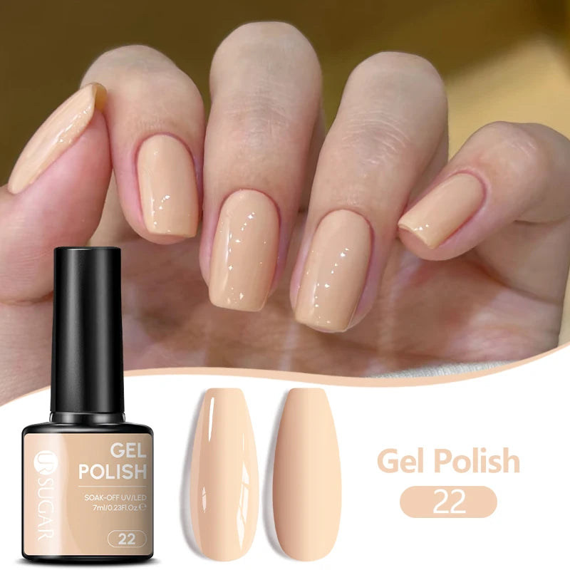 UR SUGAR 7ML Nail Gel Fresh Macaron 107 Colors All For Manicure Semi Permanent Soak Off LED UV Long-Lasting Nail Art Varnish TAVEN System LLC