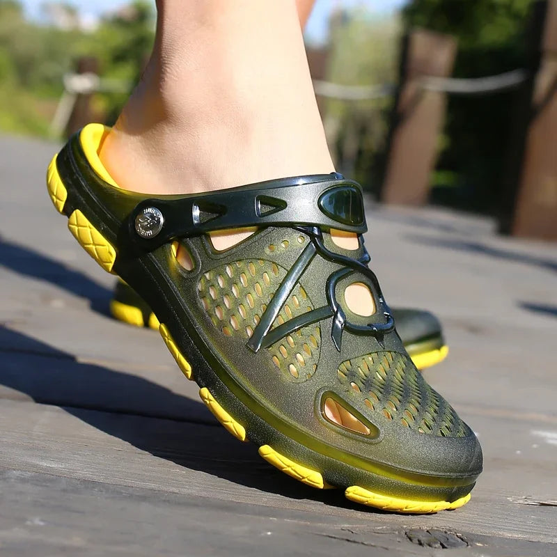 Fashion Slippers Casual Sandals Breathable Non-slip Comfortable Beach Shoes High Quality Home Slippers Outdoor Walking Male Shoe TAVEN System LLC
