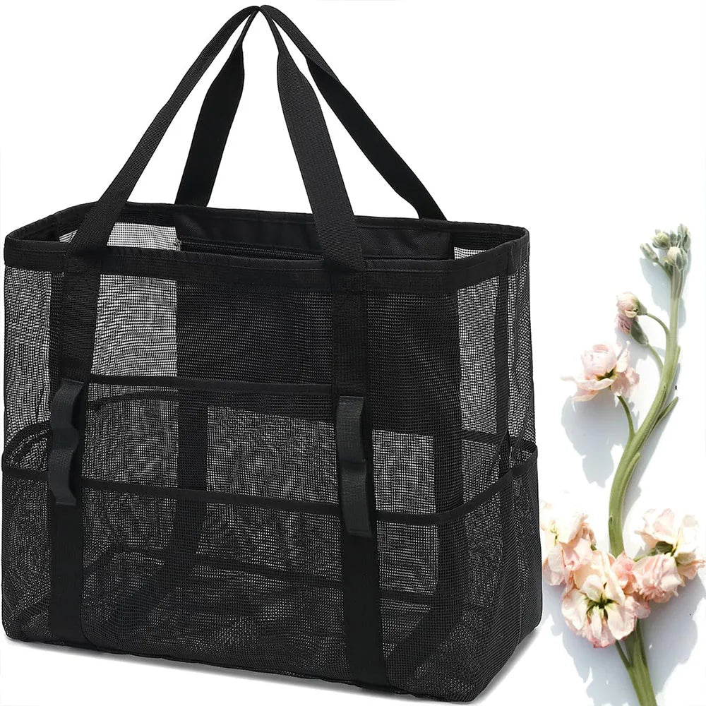 Large Mesh Beach Bag Waterproof Sandproof Travel Tote Bag TAVEN System LLC