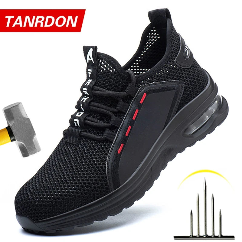 Men Air Cushion Safety Shoes Indestructible Work Shoes Sneakers Steel Toe Anti-smash Industrial Shoe Puncture-Proof footwear TAVEN System LLC