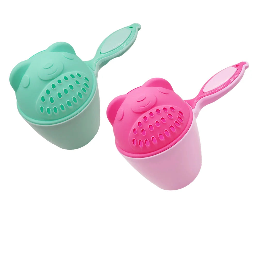 1PC Baby Cartoon Bear Bathing Cup Newborn Kid Shower Shampoo Cup Bailer Baby Kids Shower Water Spoon Bath Wash Cups for 3 Colors TAVEN System LLC