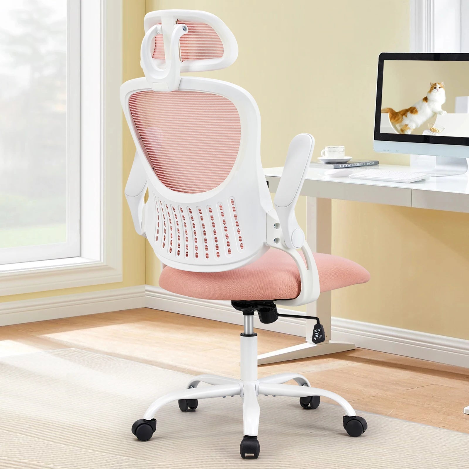 JHK Ergonomic Mesh Office Chair with Headrest and Flip-Up Arms TAVEN System LLC