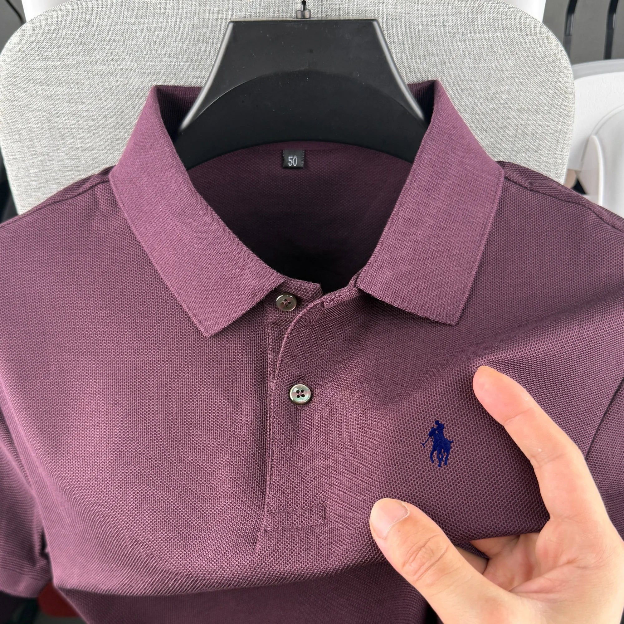 100% pure cotton high-end brand men's short sleeve polo shirt 2026 summer luxury fashion pony embroidery golf top casual T-shirt TAVEN System LLC