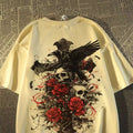 American Style Fashion Brand oversize Diablo Style Retro Subculture Skull Cross Short-sleeved T-shirt Men's Summer TAVEN System LLC