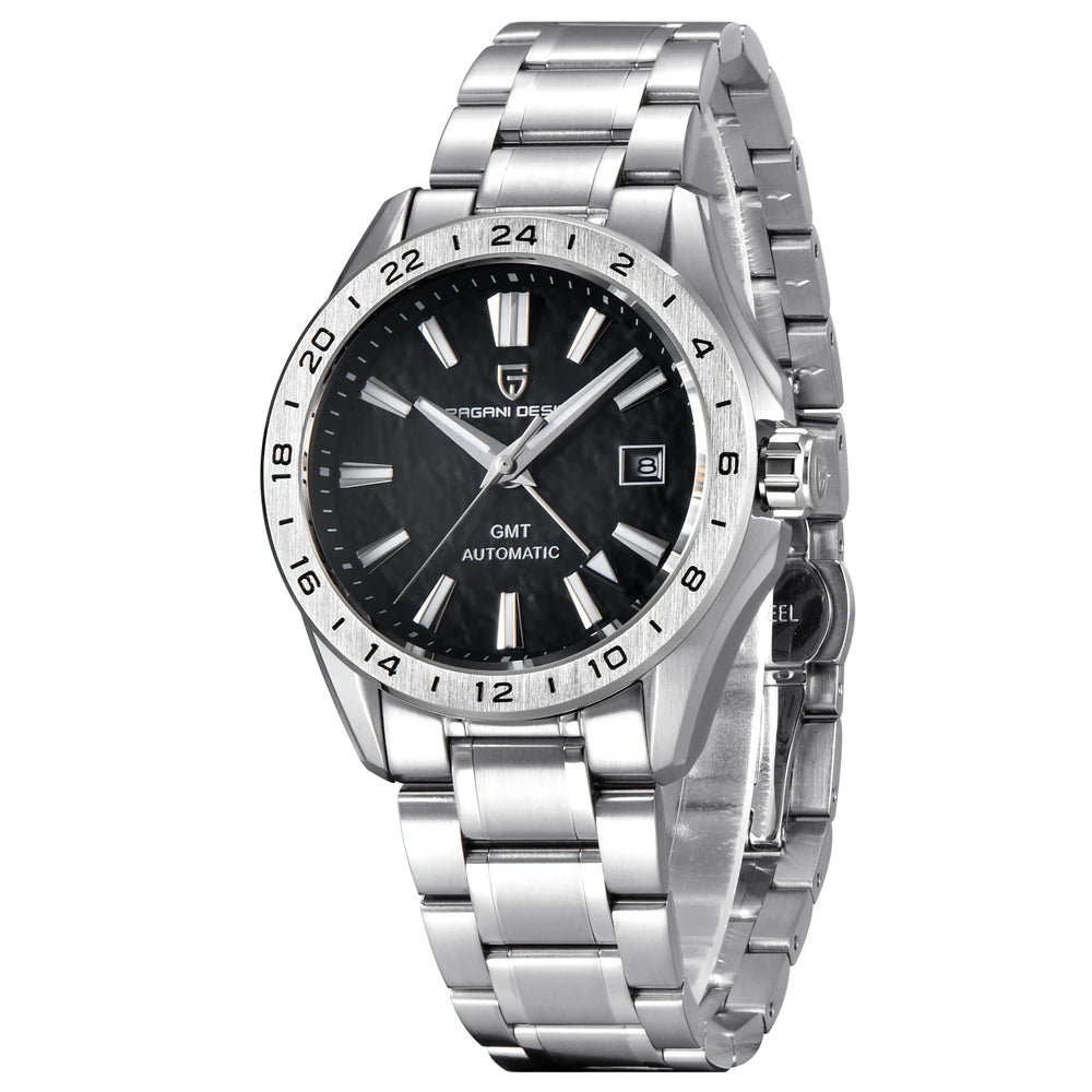 2024 New PAGANI DESIGN 40MM Men Mechanical Watches Top Brand Sapphire Glass GMT Watch 100M Waterproof Automatic Watch for Men - TAVEN System LLC