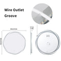 Anti-fog LED Bathroom Mirror Circle Backlit HD Wall Mounted Vanity Mirror Shatterproof 3 Colors Lights Adjust TAVEN System LLC