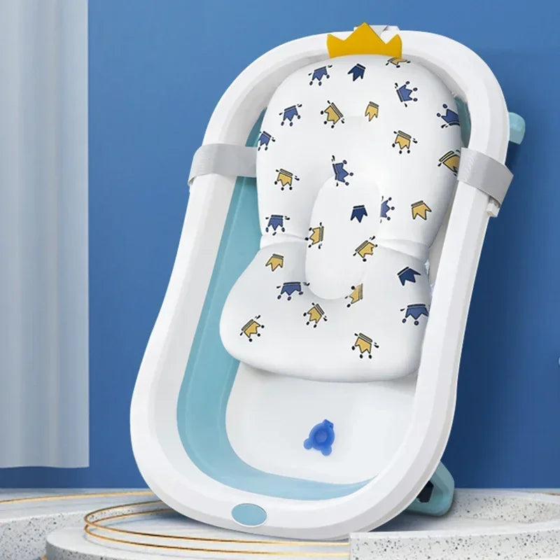 Portable Baby Bathtub Pad Ajustable Bath Tub Shower Cushion Newborn Support Seat Mat Foldable Baby Bath Seat Floating Water Pad TAVEN System LLC