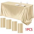 Rectangle Wedding Satin LargeTablecloth Bright Smooth Silk Table Cover Christmas Anniversary Dining Party high-end Table Decor TAVEN System LLC