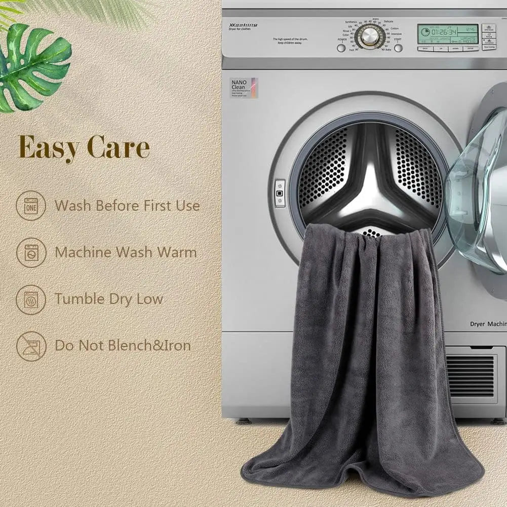 Bath Towels Pack of 2(27'' x 54'') - Soft Feel, Highly Absorbent, Quick Drying Microfiber for Body, Sport, Yoga, SPA, Fitness - TAVEN System LLC