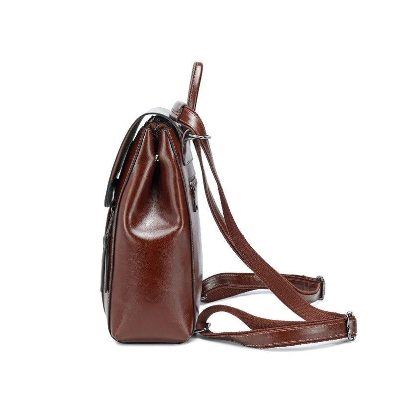 Women Genuine Leather Backpack Shoulder Bag Fashion Laptop Rucksack TAVEN System LLC