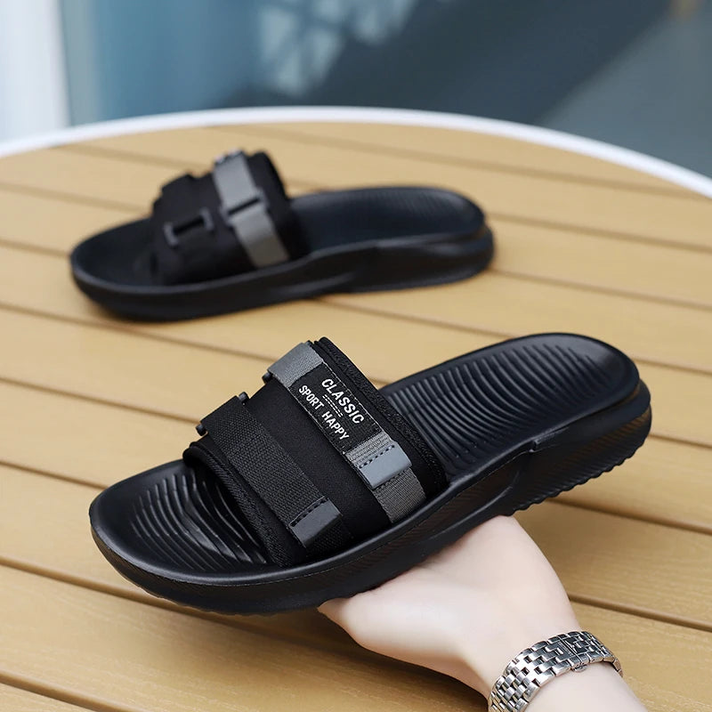 Summer New Men's Slippers Outdoor Beach Sandals Mens Lightweight Slides Men Casual Shoes Flip-flops Home Slippers Beach Sandals TAVEN System LLC