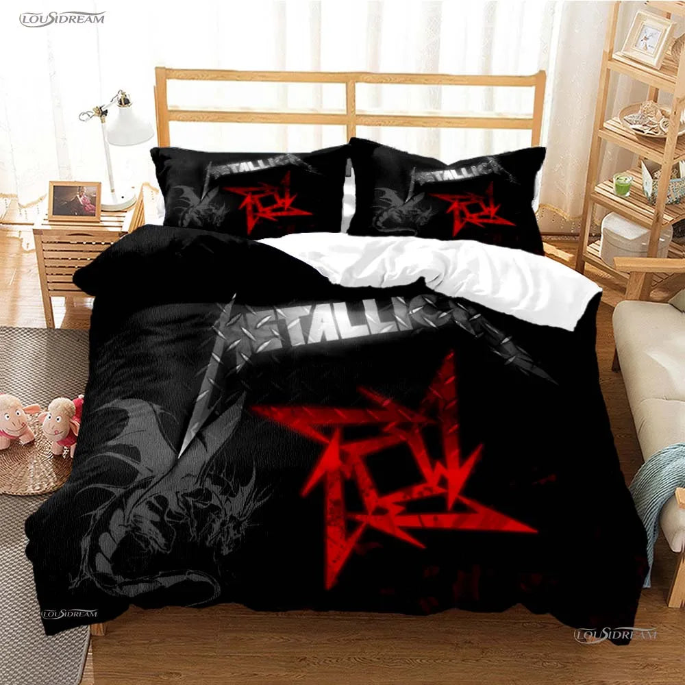 Heavy Metal Music Casal All Season Duvet Cover Comforter Bedding Sets Soft Quilt Cover and Pillowcases Single/Double/Queen/King TAVEN System LLC