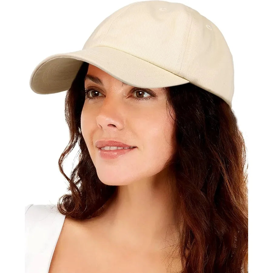 Women Satin Lined Cotton Baseball Cap Vintage Adjustable Dad Hat