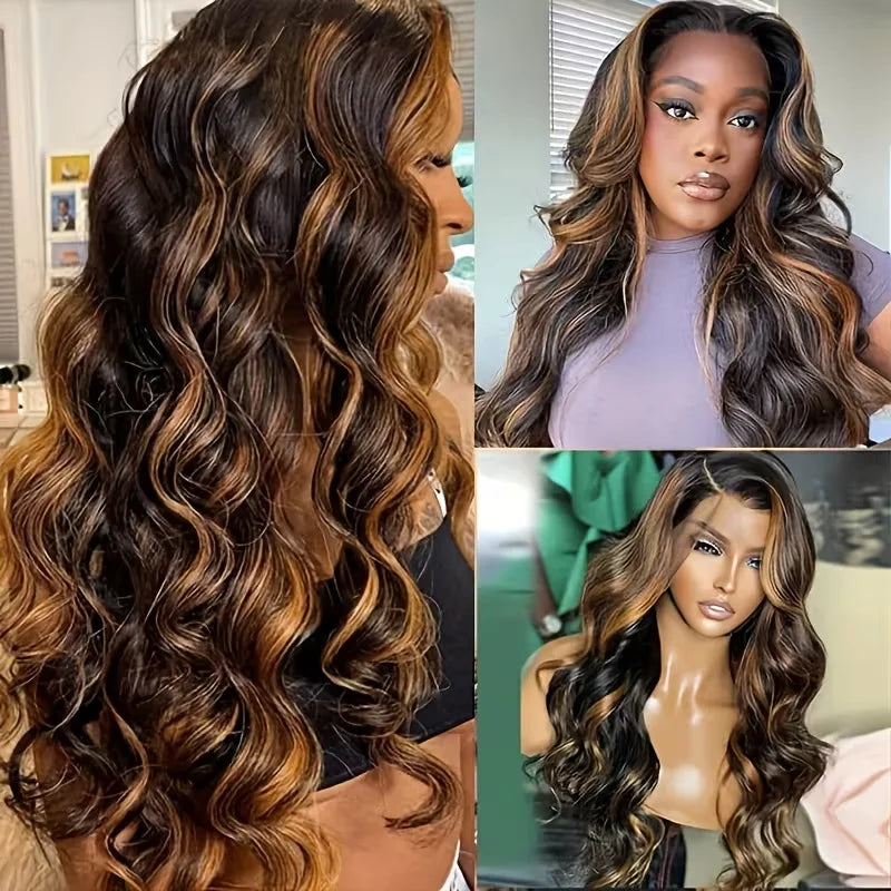 Highlight Body Wave V Part Human Hair Wig