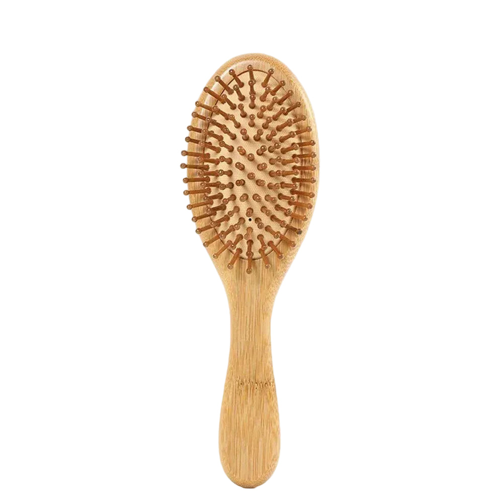 Natural Bamboo Paddle Hair Brush with Air Cushion Anti Static