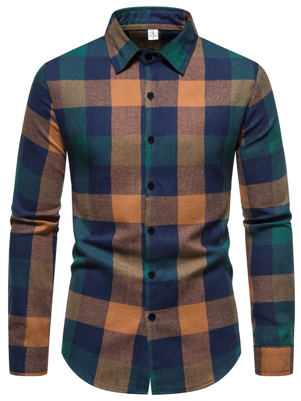Vintage Plaid Long Sleeve Flannel Shirt Men's Spring Fall Loose Casual Top TAVEN System LLC