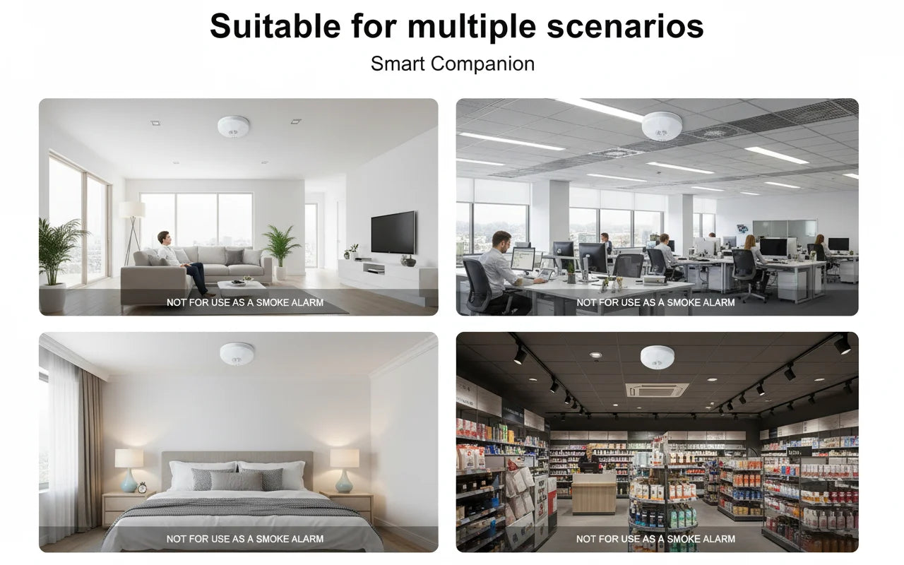 Mini Security Camera 1080P HD, WiFi Remote View, Motion Detection & Recording, Ceiling-Mounted for Home/Office/Hotel Indoor Use TAVEN System LLC