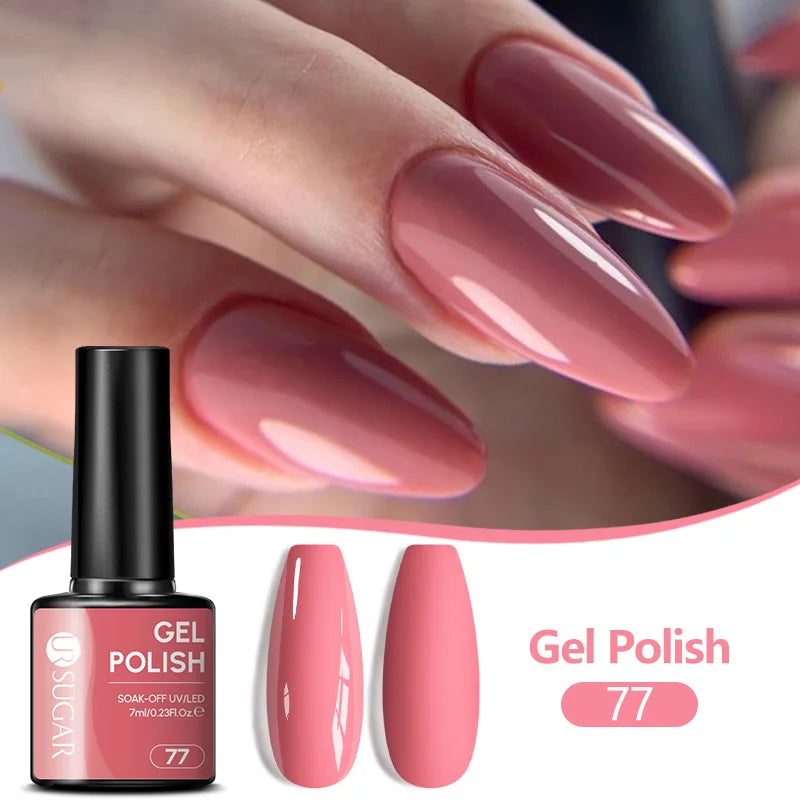 UR SUGAR 7ML Nail Gel Fresh Macaron 107 Colors All For Manicure Semi Permanent Soak Off LED UV Long-Lasting Nail Art Varnish TAVEN System LLC