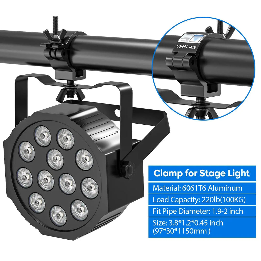 U'King 8Pcs Black Truss Clamps Heavy Duty Stage Lighting Hooks For Hanging DJ Lighting Par Lights Spot Lights TAVEN System LLC