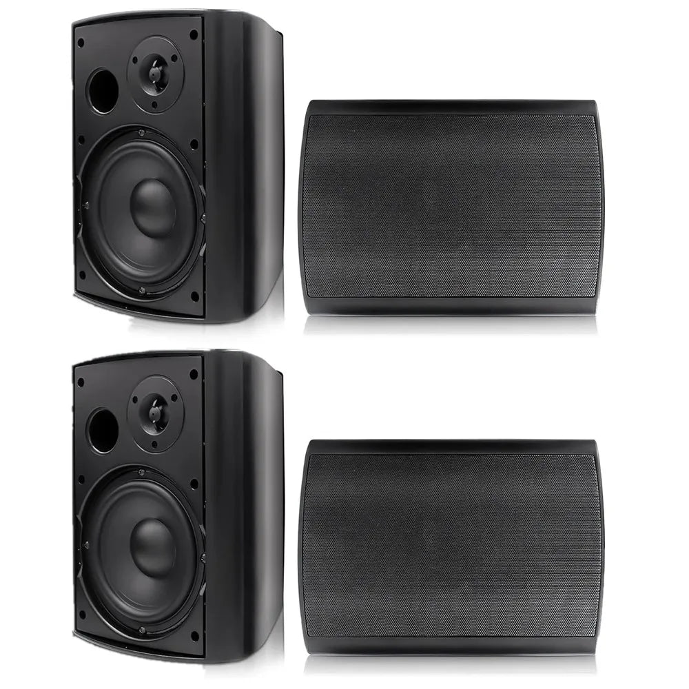 Herdio 6.5 Inch 800W Outdoor Bluetooth Speakers Waterproof HD Digital Stereo Effect Wall Mounted Sound System For Patio 2 Pairs TAVEN System LLC