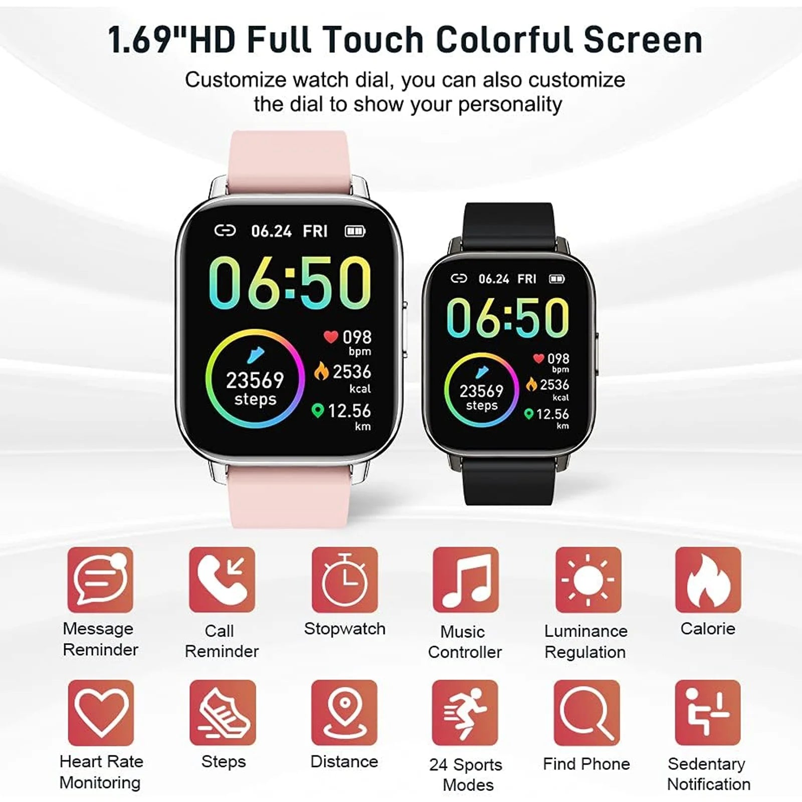 Jxrev Smart Watch, Fitness Tracker Watch for Men Women, 1.69'' Touch Smartwatch Fitness Watch with Ultra Thin Watch. TAVEN System LLC