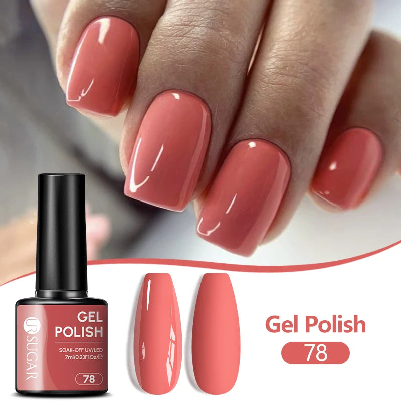 UR SUGAR 7ML Nail Gel Fresh Macaron 107 Colors All For Manicure Semi Permanent Soak Off LED UV Long-Lasting Nail Art Varnish TAVEN System LLC
