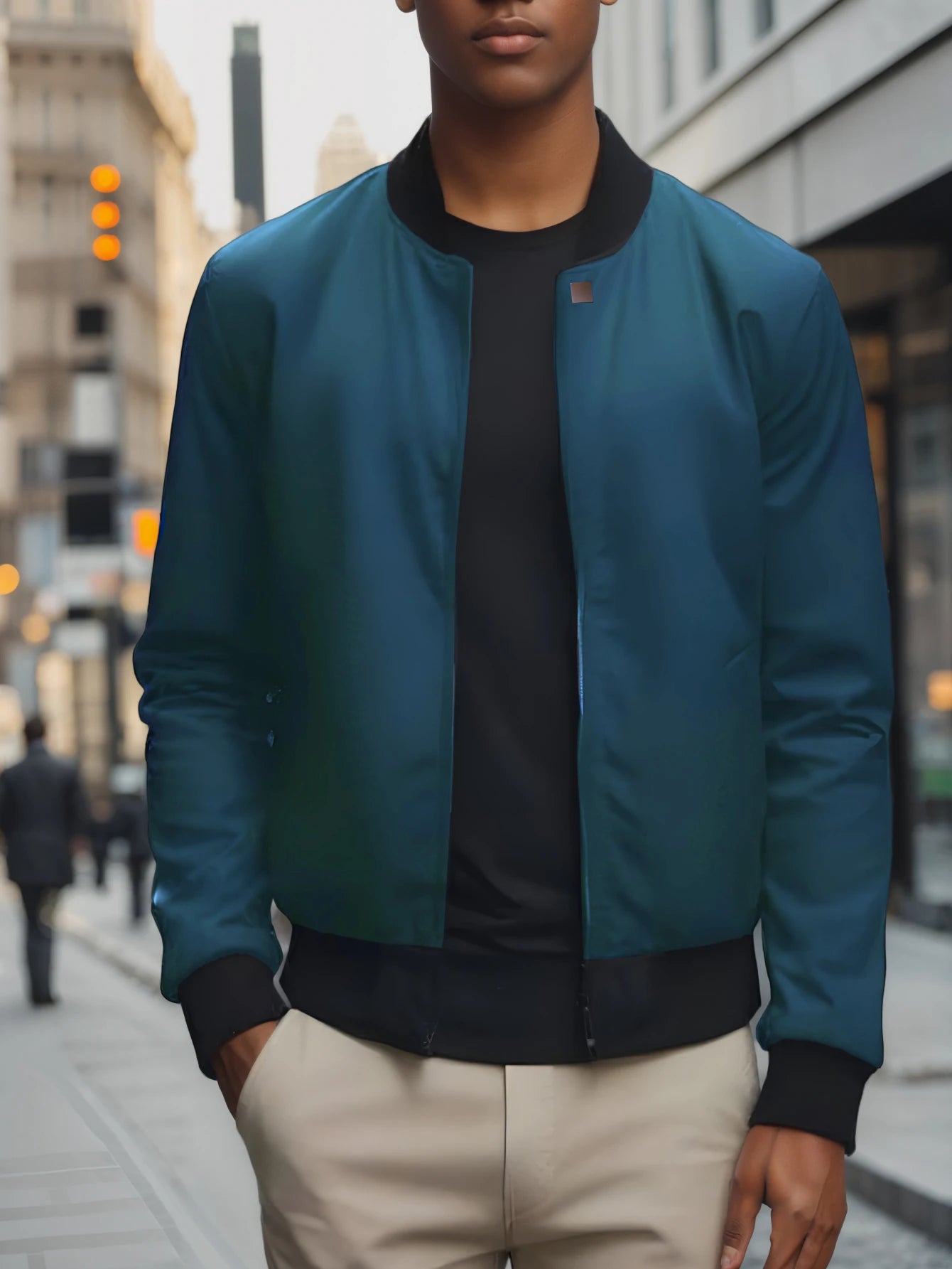 Men's Baseball Collar Casual Jacket Lightweight Business Coat TAVEN System LLC