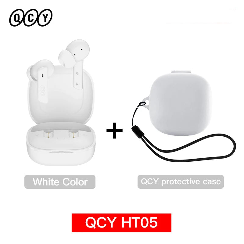 QCY HT05 ANC Wireless Earphone 40dB Noise Cancelling Bluetooth 5.2 Headphone 6 Mic ENC HD Call TWS Earbuds Transparency Mode TAVEN System LLC