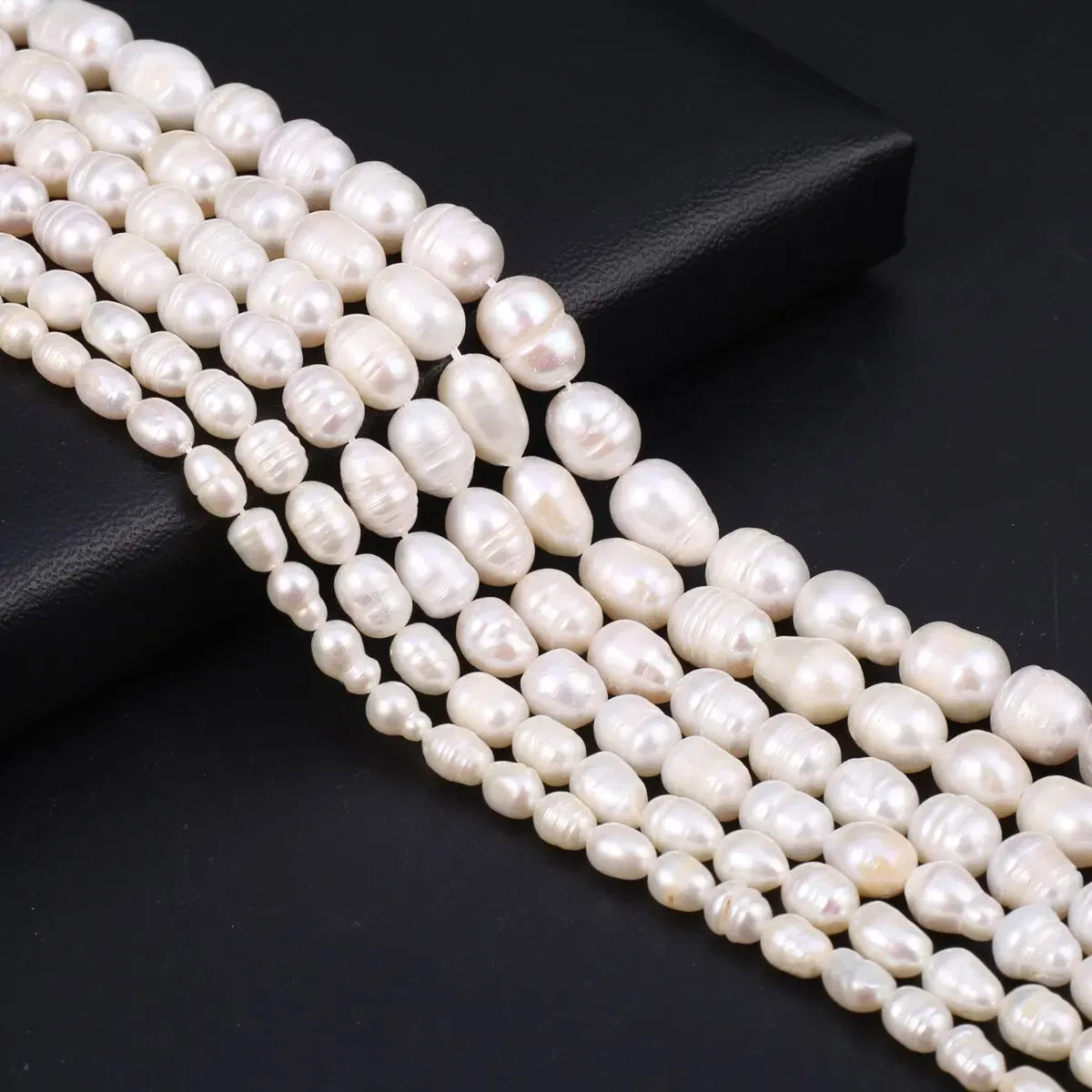 Color: WHITE, Item Diameter: 3mm - Rice Beads A Quality Natural Freshwater Pearls 5-6mm Loose Spacer Beads for Jewelry Making Supplies DIY Women Necklace Bracelet Taven