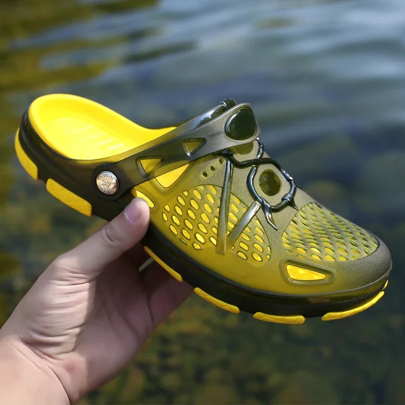 Fashion Slippers Casual Sandals Breathable Non-slip Comfortable Beach Shoes High Quality Home Slippers Outdoor Walking Male Shoe TAVEN System LLC